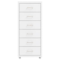 Thumbnail for Aktenschrank mit Rollen Weiß 28x41x69 cm Metall