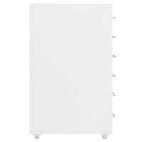 Thumbnail for Aktenschrank mit Rollen Weiß 28x41x69 cm Metall