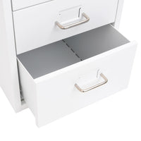 Thumbnail for Aktenschrank mit Rollen Weiß 28x41x69 cm Metall