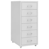 Thumbnail for Aktenschrank mit Rollen Grau 28x41x69 cm Metall