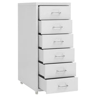 Thumbnail for Aktenschrank mit Rollen Grau 28x41x69 cm Metall