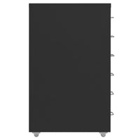 Thumbnail for Aktenschrank mit Rollen Schwarz 28x41x69 cm Metall