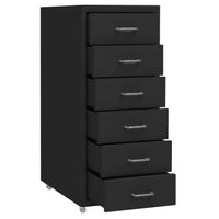 Thumbnail for Aktenschrank mit Rollen Schwarz 28x41x69 cm Metall