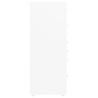 Thumbnail for Aktenschrank mit Rollen Weiß 28x41x109 cm Metall