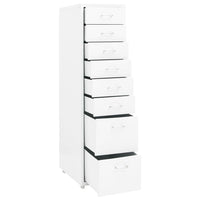 Thumbnail for Aktenschrank mit Rollen Weiß 28x41x109 cm Metall