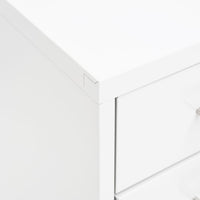 Thumbnail for Aktenschrank mit Rollen Weiß 28x41x109 cm Metall