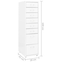 Thumbnail for Aktenschrank mit Rollen Weiß 28x41x109 cm Metall