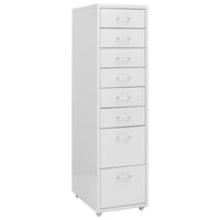 Thumbnail for Aktenschrank mit Rollen Grau 28x41x109 cm Metall