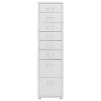 Thumbnail for Aktenschrank mit Rollen Grau 28x41x109 cm Metall