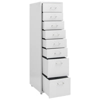 Thumbnail for Aktenschrank mit Rollen Grau 28x41x109 cm Metall