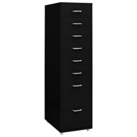 Thumbnail for Aktenschrank mit Rollen Schwarz 28x41x109 cm Metall