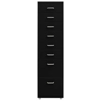 Thumbnail for Aktenschrank mit Rollen Schwarz 28x41x109 cm Metall