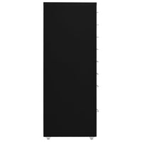 Thumbnail for Aktenschrank mit Rollen Schwarz 28x41x109 cm Metall