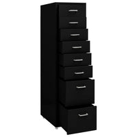 Thumbnail for Aktenschrank mit Rollen Schwarz 28x41x109 cm Metall