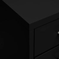 Thumbnail for Aktenschrank mit Rollen Schwarz 28x41x109 cm Metall