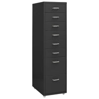 Thumbnail for Aktenschrank mit Rollen Anthrazit 28x41x109 cm Metall