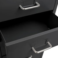 Thumbnail for Aktenschrank mit Rollen Anthrazit 28x41x109 cm Metall