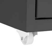 Thumbnail for Aktenschrank mit Rollen Anthrazit 28x41x109 cm Metall