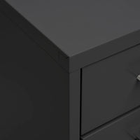 Thumbnail for Aktenschrank mit Rollen Anthrazit 28x41x109 cm Metall