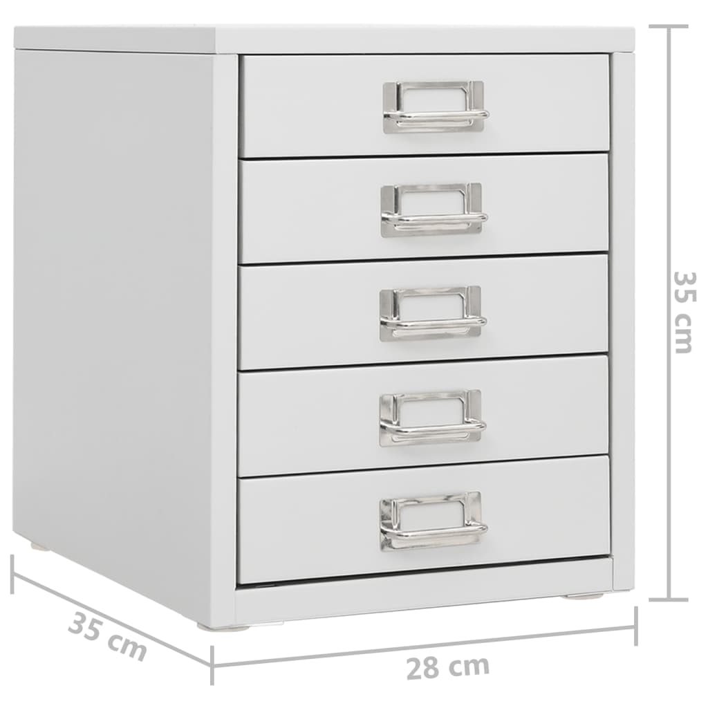 Büroschrank Grau 28x35x35 cm Metall