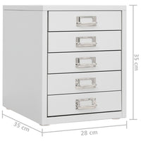 Thumbnail for Büroschrank Grau 28x35x35 cm Metall
