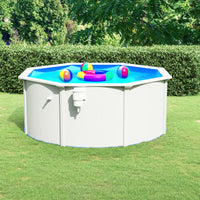 Thumbnail for Pool mit Stahlwand 300x120 cm Weiß