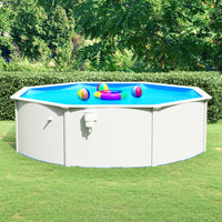 Thumbnail for Pool mit Stahlwand Rund 460x120 cm Weiß