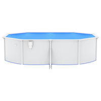 Thumbnail for Pool mit Stahlwand Oval 490x360x120 cm Weiß