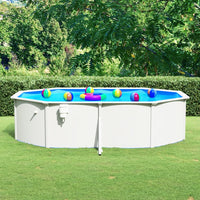 Thumbnail for Pool mit Stahlwand Oval 490x360x120 cm Weiß