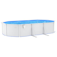 Thumbnail for Stahlwand-Pool Oval 610x360x120 cm Weiß