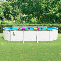 Thumbnail for Stahlwand-Pool Oval 610x360x120 cm Weiß