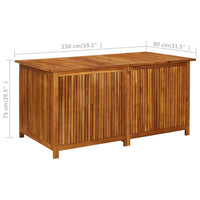 Thumbnail for Garten-Aufbewahrungsbox 150x80x75 cm Massivholz Akazie