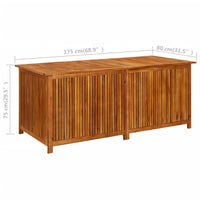 Thumbnail for Garten-Aufbewahrungsbox 175x80x75 cm Massivholz Akazie