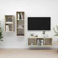Thumbnail for 3-tlg. TV-Schrank-Set Sonoma-Eiche Spanplatte
