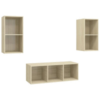 Thumbnail for 3-tlg. TV-Schrank-Set Sonoma-Eiche Spanplatte