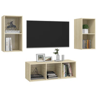 Thumbnail for 3-tlg. TV-Schrank-Set Sonoma-Eiche Spanplatte