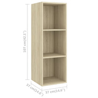 Thumbnail for 3-tlg. TV-Schrank-Set Sonoma-Eiche Spanplatte