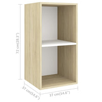 Thumbnail for 3-tlg. TV-Schrank-Set Weiß Sonoma-Eiche Spanplatte