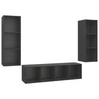 Thumbnail for 3-tlg. TV-Schrank-Set Grau Spanplatte