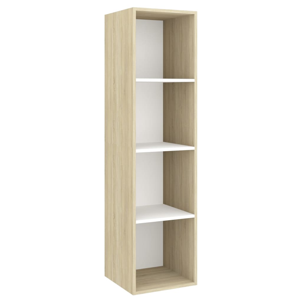 3-tlg. TV-Schrank-Set Weiß Sonoma-Eiche Spanplatte