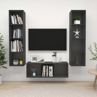 Thumbnail for 3-tlg. TV-Schrank-Set Grau Spanplatte