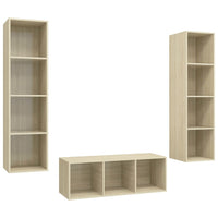 Thumbnail for 3-tlg. TV-Schrank-Set Sonoma-Eiche Spanplatte