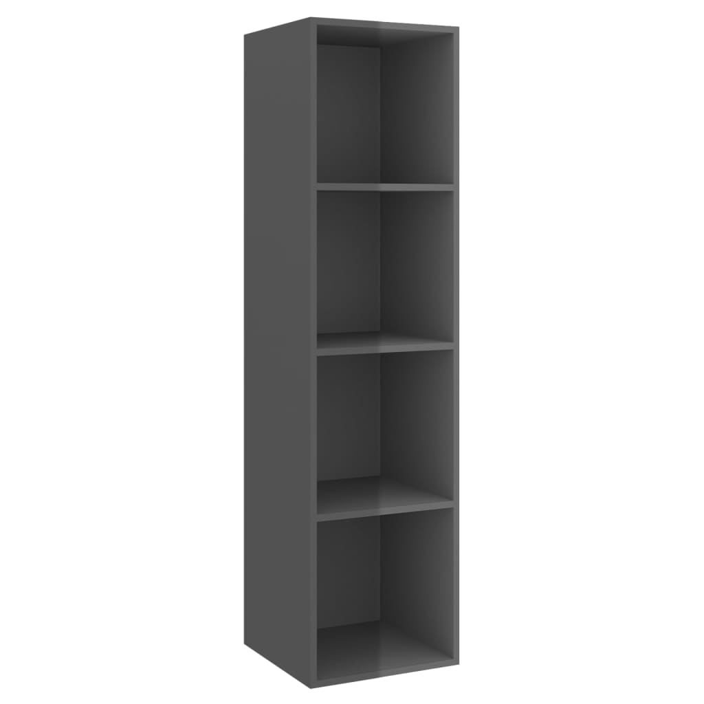 4-tlg. TV-Schrank-Set Hochglanz-Grau Spanplatte