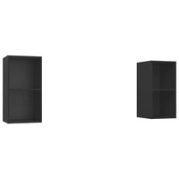 Thumbnail for TV-Wandschränke 2 Stk. Schwarz Spanplatte