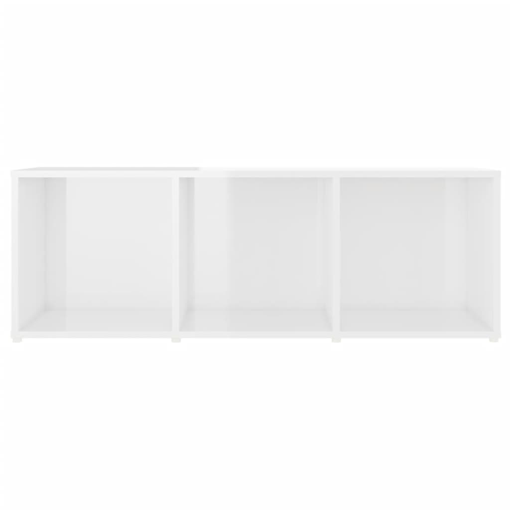 TV-Schränke 2 Stk. Hochglanz-Weiß 107x35x37 cm Spanplatte