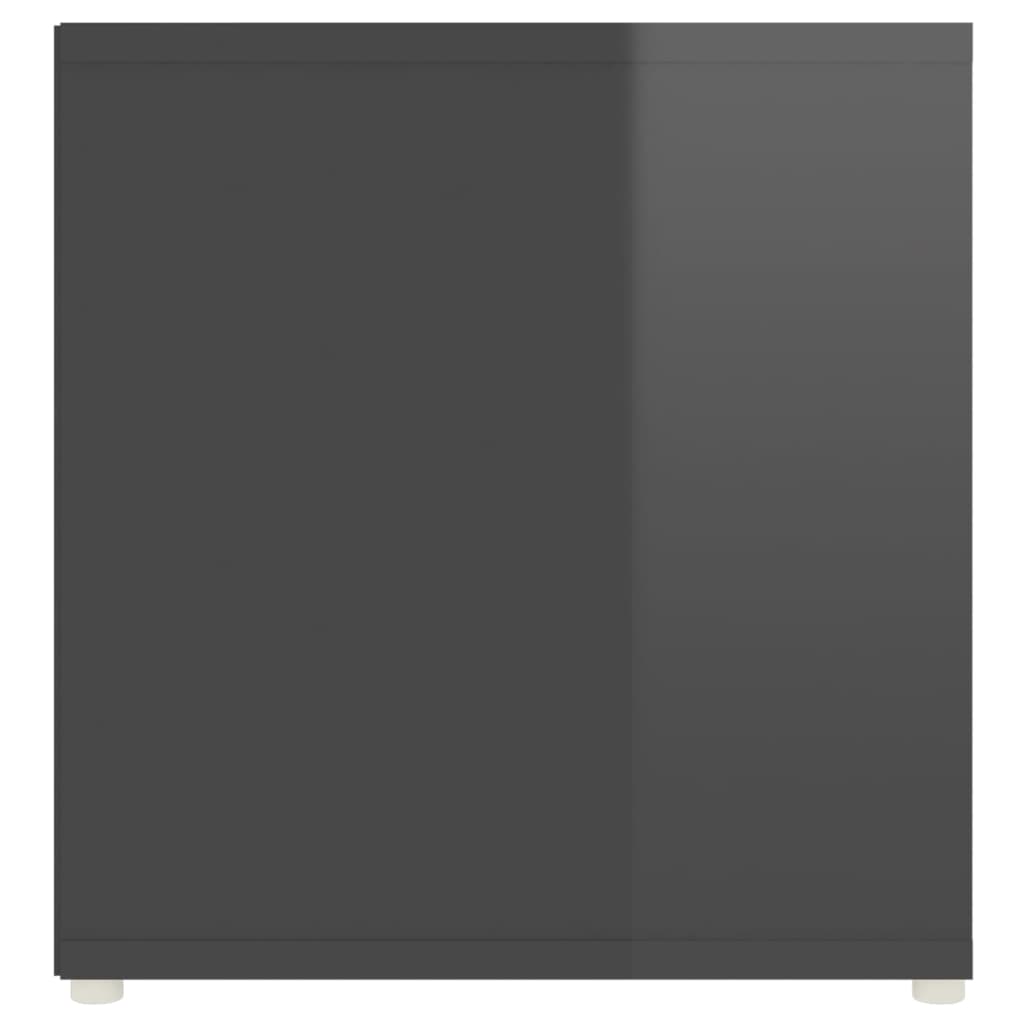 TV-Schränke 2 Stk. Hochglanz-Grau 107x35x37 cm Spanplatte