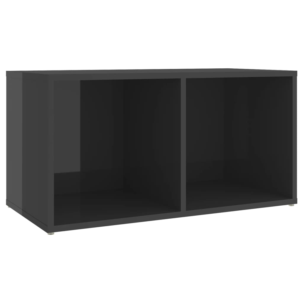 TV-Schränke 2 Stk. Hochglanz-Grau 72x35x36,5 cm Spanplatte