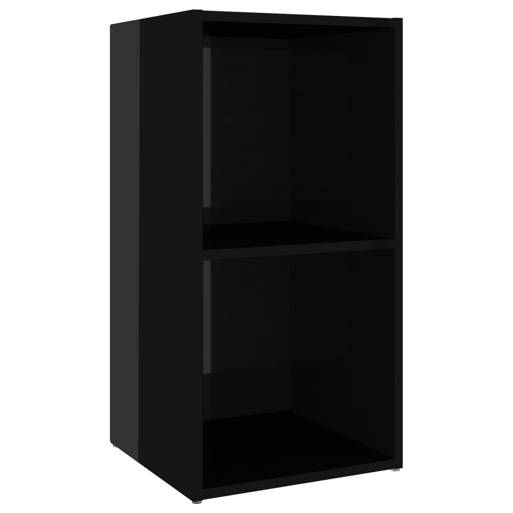 TV-Schränke 4 Stk. Hochglanz-Schwarz 72x35x36,5 cm Spanplatte