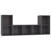 Thumbnail for 3-tlg. TV-Schrank-Set Hochglanz-Grau Spanplatte