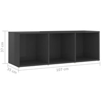 Thumbnail for 3-tlg. TV-Schrank-Set Hochglanz-Grau Spanplatte